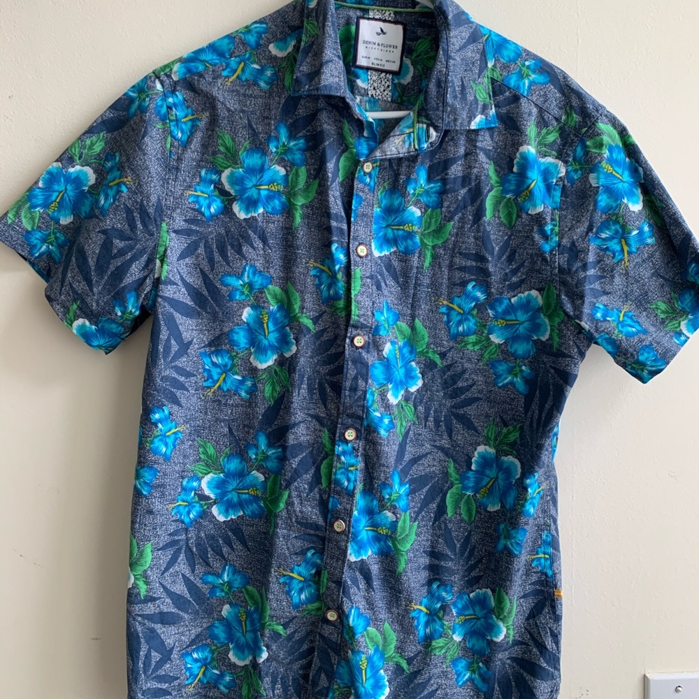 Denim & Flower Men’s Hawaiian Shirt